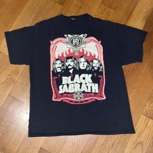 Vintage Black Sabbath Red Flames T-Shirt- Size Large